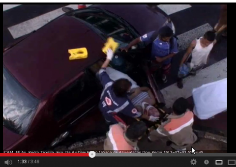  Câmeras do Ciops flagram acidente com vítima